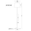 NOWA Joris lampadaire allongé sur pied, moderne et élégant pour salon et salle à manger