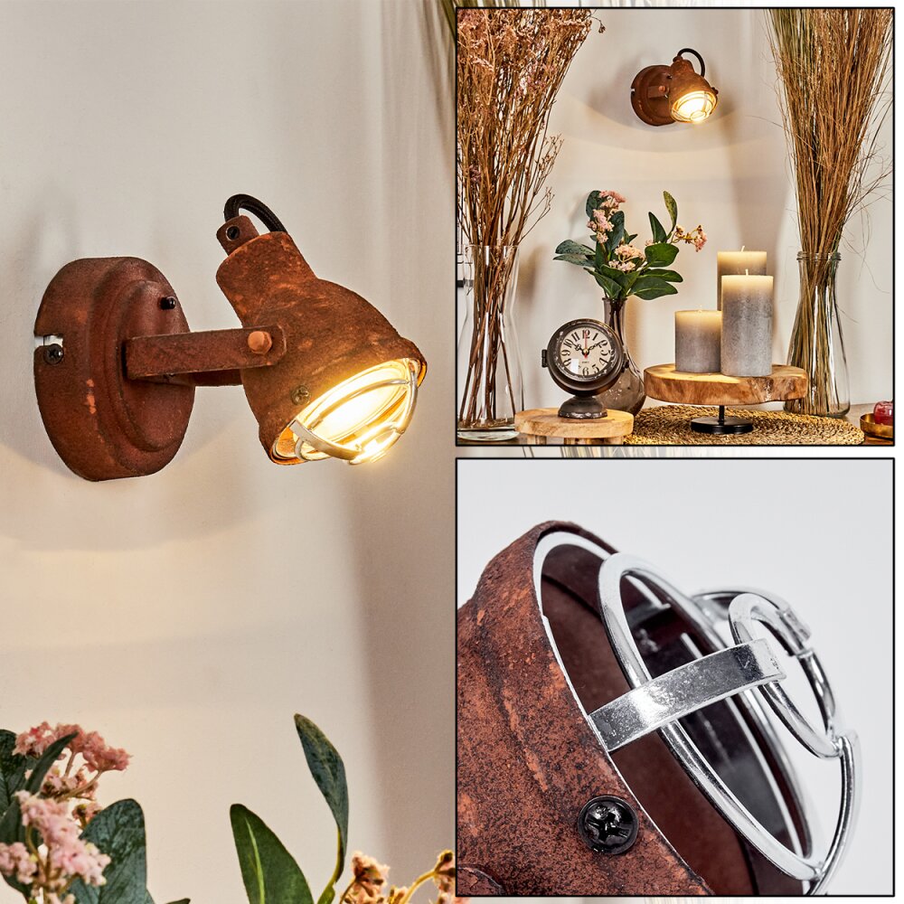 Applique murale Drobak Rouille, 1 lumière main product photo