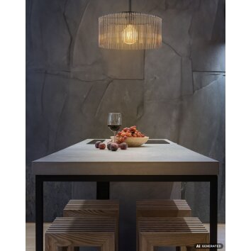 NOWA Leeds plafonnier rond E27 Ø 35 cm pour salon et cuisine, style moderne