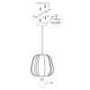 Steinhauer Sable suspension design ronde moderne pour salon E27 Ø28 cm, L 28 cm