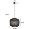 Steinhauer Sable suspension luminaire moderne abat-jour grillagé rond E27 longueur 45 cm
