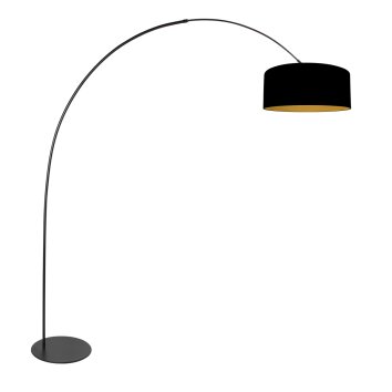 Steinhauer Curve lampadaire arche de salon moderne, socle rond, interrupteur, E27