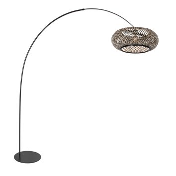 Steinhauer Curve lampadaire arc sur pied de salon à abat-jour ajouré 210 cm