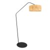 Steinhauer Zig-Zag lampadaire arc pour salon E27, abat-jour frangé, moderne