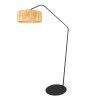 Steinhauer Zig-Zag lampadaire arc pour salon E27, abat-jour frangé, moderne
