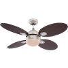 Ventilateur Globo WADE Chrome, Acier inoxydable, Nickel mat, 1 lumière
