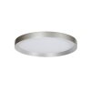 Steinhauer Plafonnier LED Flady rond et plat, dimmable, 2700 Kelvin blanc chaud en argenté