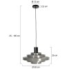 Steinhauer Cirque suspension luminaire design moderne à anneaux réglable longueur 50 cm