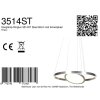 Steinhauer Suspension LED Ringlux, 3 anneaux, hauteur réglable, îlot, 2700 Kelvin blanc chaud