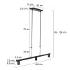 Steinhauer Stang suspension luminaire 3 feux réglable longueur 120 cm moderne