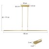 Steinhauer Zelena suspension LED linéaire de cuisine moderne 3 flammes réglable