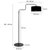 Steinhauer Bloeba lampadaire de salon moderne carré E27 orientable, 165 cm