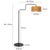 Steinhauer Bloeba lampadaire de lecture arqué sur pied réglable avec interrupteur