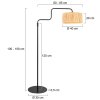 Steinhauer Bloeba lampadaire sur pied pour salon moderne réglable E27 avec interrupteur