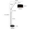 Steinhauer Prestige Chic lampadaire liseuse sur pied réglable à interrupteur 250 cm