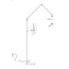 Steinhauer Prestige Chic lampadaire liseuse sur pied réglable à interrupteur 250 cm