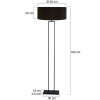 Steinhauer Stang lampadaire avec table d'appoint, lampe sur pied, E27, salon