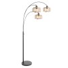 Steinhauer Sparkled Light lampadaire arqué sur pied 3 lumières moderne avec interrupteur