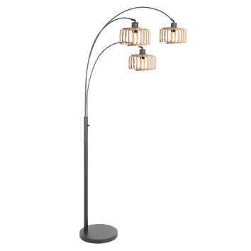Steinhauer Sparkled Light lampadaire arqué sur pied 3 lumières moderne avec interrupteur
