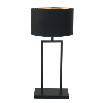 Steinhauer Stang lampe à poser moderne à abat-jour cylindrique, pied rectangulaire