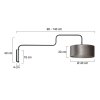 Steinhauer Applique murale Bloeba à bras coudé orientable, abat-jour argenté