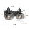 Glaslic Steinhauer applique murale moderne double orientable E27 à 2 lumières