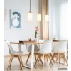 Globo Rowena suspension 3 lumières E27 longueur 60 cm pour salle à manger