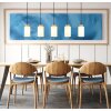 Globo Rowena suspension luminaire 5 flammes E27 100 cm pour salle à manger moderne-rétro