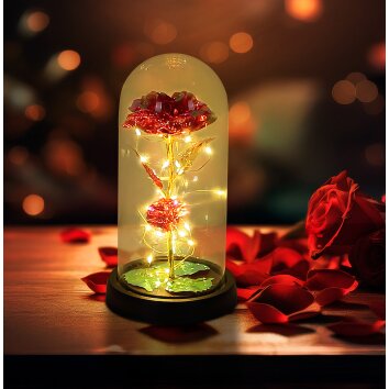 Globo Rosalina lampe décorative à poser rose sous cloche LED