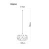 Globo Juana suspension design, luminaire suspendu rond E27 40 W Ø 25 cm