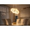Globo Lidia lustre LED design moderne à deux anneaux pour salon et salle à manger