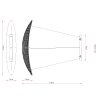Globo Kristalla suspension pour table à manger LED allongée 105 cm 4520 lm 40 W