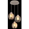 Globo Arlen suspension cage 3 lumières E27 H120 cm, design moderne et rétro