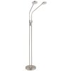 Globo Silvio lampadaire LED de salon à 2 spots, liseuse sur pied moderne