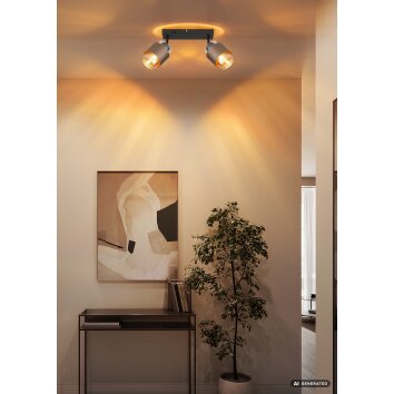 Globo Milley spot de plafond double E27 moderne pour salon, couloir et cuisine