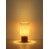 Globo Jannie lampe de table rétro design à abat-jour plissé, douille E27, 40 W