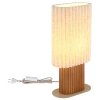 Globo Jannie lampe de table rétro design à abat-jour plissé, douille E27, 40 W