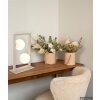 NOWA Nanda lampe à poser rectangulaire, lampe de table décorative 2 flammes G9 moderne