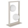 NOWA Nanda lampe à poser rectangulaire, lampe de table décorative 2 flammes G9 moderne