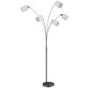 Globo Thea lampadaire sur pied salon moderne à 5 bras, 5 flammes E27 200 cm