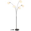 Globo Thea lampadaire sur pied salon moderne à 5 bras, 5 flammes E27 200 cm