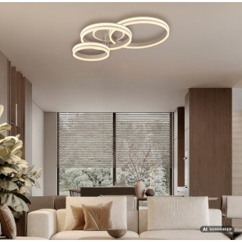Globo Rubio plafonnier LED à anneaux imbriqués moderne 72 W 3000 K 7750 lm
