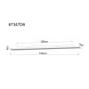Globo Hayden plafonnier LED linéaire avec télécommande 36W 3600 lm 2700-6500K