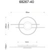 Globo Donte plafonnier LED carré moderne, luminaire de plafond, 3000 K 4279 lm 40 W