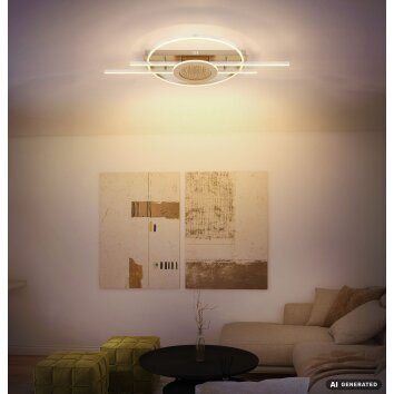 Globo Donte plafonnier LED carré moderne, luminaire de plafond, 3000 K 4279 lm 40 W
