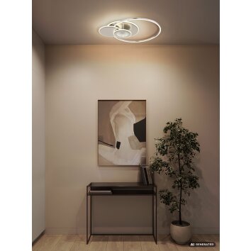 Globo Beltran plafonnier LED rond moderne pour salon cuisine 3700 lumens 2700-6000 K 24 W