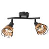 NOWA Esra plafonnier rond à 2 spots, spot de plafond E14 moderne pour cuisine