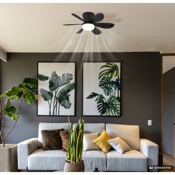 Globo Delores ventilateur de plafond LED avec éclairage, 2700-6500 Kelvin, 560 Lumen, 5 Watt