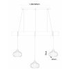 Globo Caldwell suspension pour salle à manger, luminaire suspendu, 3 flammes E27