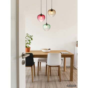 Globo Solveig suspension triple design moderne pour salle à manger et cuisine